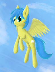 Size: 2212x2861 | Tagged: safe, artist:deerdraw, oc, oc only, oc:annapone, pegasus, pony, female, flying, high res, solo