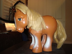 Size: 900x675 | Tagged: safe, artist:faerie-starv, retro leap, pony, my pretty pony, irl, photo, solo, toy, watermark