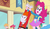 Size: 1904x1090 | Tagged: safe, screencap, abnormal norman, apple bloom, big macintosh, heath burns, pinkie pie, trixie, equestria girls, g4, my little pony equestria girls, balloon, boots, clothes, helping twilight win the crown, high heel boots, male, raised leg, skirt, wondercolts uniform