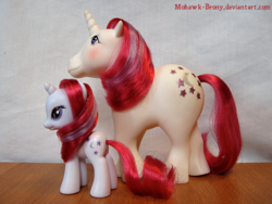 Size: 500x375 | Tagged: safe, artist:mohawkmax, baby moondancer, moondancer (g1), pony, g1, g4, customized toy, g1 to g4, generation leap, irl, photo, toy