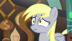 Size: 1920x1090 | Tagged: safe, screencap, derpy hooves, pegasus, pony, g4, slice of life (episode), female, mare, out of context, scrunchy face, solo