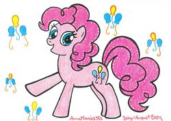 Size: 2338x1653 | Tagged: safe, artist:annemarie1986, pinkie pie, earth pony, pony, g4, female, solo, traditional art