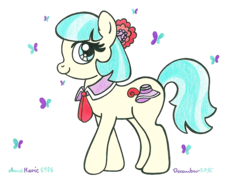 Size: 1024x724 | Tagged: safe, artist:annemarie1986, coco pommel, earth pony, pony, g4, female, solo, traditional art
