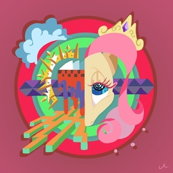 Size: 894x894 | Tagged: safe, artist:docwario, fluttershy, g4, abstract, crown, jewelry, regalia, surreal