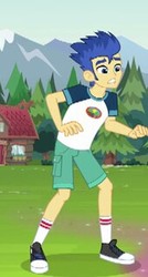 Size: 170x316 | Tagged: safe, screencap, flash sentry, equestria girls, g4, my little pony equestria girls: legend of everfree, clothes, converse, male, shoes, shorts, sneakers, socks, solo