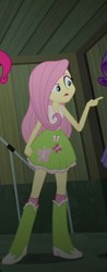 Size: 244x625 | Tagged: safe, screencap, fluttershy, equestria girls, g4, my little pony equestria girls: rainbow rocks, boots, clothes, female, high heel boots, skirt, socks