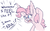 Size: 1280x800 | Tagged: safe, artist:heir-of-rick, pinkie pie, earth pony, pony, g4, angry, cheek fluff, dialogue, ear fluff, female, impossibly large ears, open mouth, simple background, solo, underhoof, white background, yelling