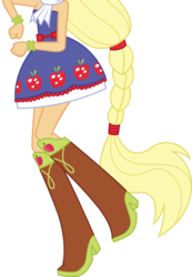 Size: 3331x4808 | Tagged: dead source, safe, artist:teentitansfan201, edit, vector edit, applejack, equestria girls, g4, my little pony equestria girls, absurd resolution, boots, boots shot, clothes, cowboy boots, cropped, dancing, dress, fall formal outfits, female, leg focus, legs, pictures of legs, ponied up, ponytail, raised leg, simple background, solo, transparent background, vector
