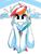 Size: 567x746 | Tagged: safe, artist:gamijack, rainbow dash, pegasus, pony, g4, female, looking at you, sketch, smiling, solo, wings