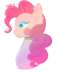 Size: 4000x5000 | Tagged: safe, artist:cereallll, pinkie pie, earth pony, pony, g4, absurd resolution, bust, female, portrait, simple background, solo, transparent background