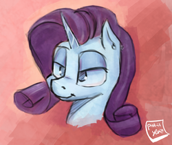Size: 1035x870 | Tagged: safe, artist:post-it, rarity, pony, g4, colored sketch, female, sketch, solo