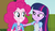 Size: 1904x1090 | Tagged: safe, screencap, pinkie pie, twilight sparkle, equestria girls, g4, my little pony equestria girls: rainbow rocks, bowtie, bracelet, friendshipping, jewelry, napkin, smiling, straw