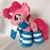 Size: 1936x1936 | Tagged: safe, artist:burgunzik, pinkie pie, earth pony, pony, g4, clothes, irl, photo, plushie, scarf, socks, solo, striped socks