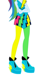 Size: 3000x5907 | Tagged: dead source, safe, artist:teentitansfan201, edit, vector edit, rainbow dash, equestria girls, g4, my little pony equestria girls: rainbow rocks, absurd resolution, clothes, cropped, female, high heels, leg focus, legs, pictures of legs, shoes, simple background, solo, transparent background, vector, welcome to the show
