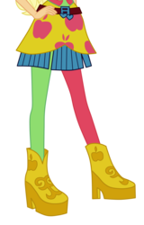 Size: 3000x4673 | Tagged: dead source, safe, artist:teentitansfan201, edit, vector edit, applejack, equestria girls, g4, my little pony equestria girls: rainbow rocks, boots, cropped, female, hand on hip, high heels, high res, leg focus, legs, pictures of legs, simple background, solo, transparent background, vector, welcome to the show