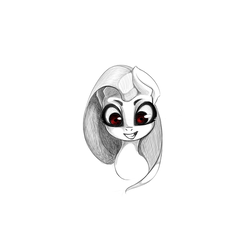 Size: 700x700 | Tagged: safe, artist:limchph2, fluttershy, bat pony, pony, g4, female, flutterbat, monochrome, partial color, race swap, smiling, solo