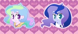 Size: 1344x594 | Tagged: safe, artist:wr0, princess celestia, princess luna, principal celestia, vice principal luna, equestria girls, g4, female, looking at you, smiling
