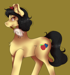 Size: 939x1000 | Tagged: safe, artist:inutatos, earth pony, pony, disney, mouth hold, ponified, snow white, solo