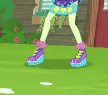 Size: 211x185 | Tagged: safe, screencap, bon bon, sweetie drops, equestria girls, g4, my little pony equestria girls: legend of everfree, camp fashion show outfit, clothes, female, high heels, legs, pictures of legs, shoes, skirt, sneakers, solo