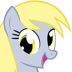 Size: 512x512 | Tagged: safe, artist:the smiling pony, derpy hooves, pegasus, pony, g4, .svg available, bust, cute, derpibooru badge, female, happy, open mouth, portrait, simple background, smiling, solo, svg, transparent background, vector