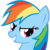 Size: 512x512 | Tagged: safe, artist:the smiling pony, rainbow dash, pegasus, pony, g4, .svg available, adorabolical, adoraevil, bust, cute, dashabetes, derpibooru badge, evil smile, female, grin, looking at you, lowres, mare, portrait, simple background, smiling, smiling at you, smirk, smug, solo, svg, transparent background, vector