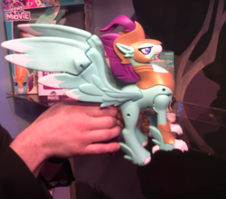 Size: 542x477 | Tagged: safe, stratus skyranger, classical hippogriff, hippogriff, g4, my little pony: the movie, guardians of harmony, irl, photo, toy fair, toy fair 2017