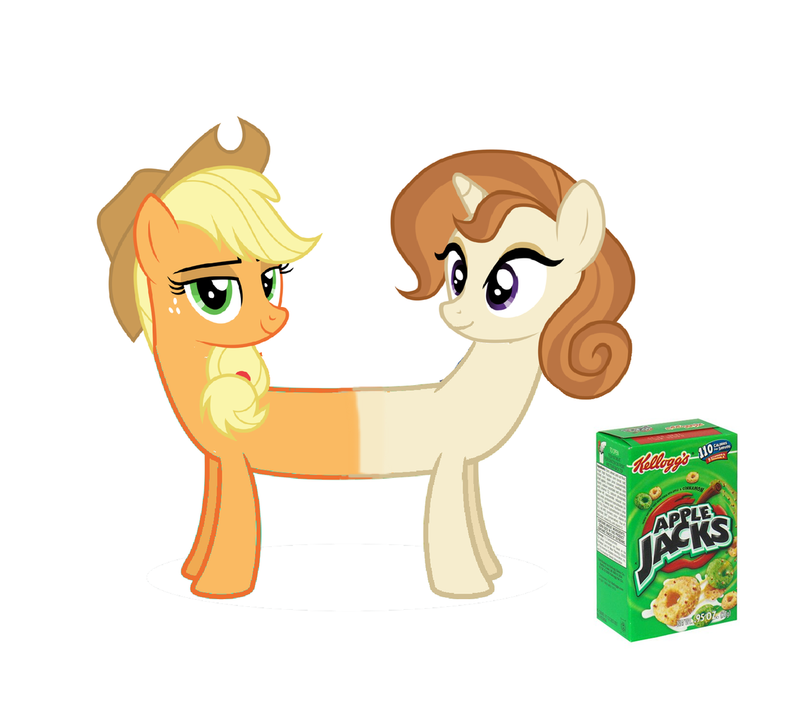 1366717 safe, applejack, cinnamon chai, earth pony, pony, unicorn