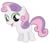 Size: 8007x6956 | Tagged: safe, artist:crimson, sweetie belle, pony, g4, twilight time, .ai available, absurd resolution, cute, diasweetes, female, happy, open mouth, simple background, solo, transparent background, vector