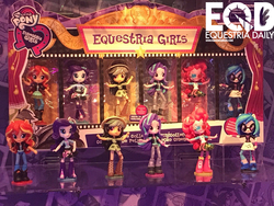 Size: 1200x900 | Tagged: safe, daring do, dj pon-3, pinkie pie, rarity, starlight glimmer, sunset shimmer, vinyl scratch, equestria girls, g4, counterparts, doll, equestria girls minis, irl, photo, toy, toy fair, toy fair 2017, twilight's counterparts