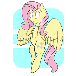 Size: 1280x1280 | Tagged: safe, artist:goldenled, fluttershy, pony, g4, female, solo, spread wings