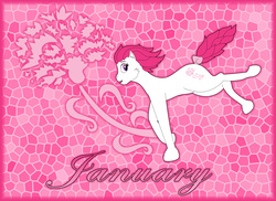 Size: 7014x5100 | Tagged: safe, artist:faerie-starv, january carnation, pony, g1, absurd resolution, birthflower ponies, female, solo