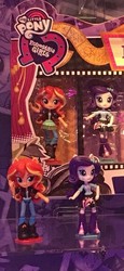 Size: 276x600 | Tagged: safe, rarity, sunset shimmer, equestria girls, g4, doll, equestria girls minis, irl, photo, toy, toy fair, toy fair 2017
