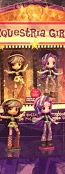 Size: 226x600 | Tagged: safe, daring do, starlight glimmer, equestria girls, g4, doll, equestria girls minis, irl, photo, toy, toy fair, toy fair 2017