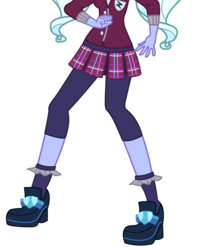 Size: 2850x3622 | Tagged: dead source, safe, artist:teentitansfan201, edit, vector edit, sugarcoat, equestria girls, g4, my little pony equestria girls: friendship games, clothes, cropped, female, high res, leg focus, legs, pictures of legs, school uniform, shoes, simple background, solo, transparent background, vector