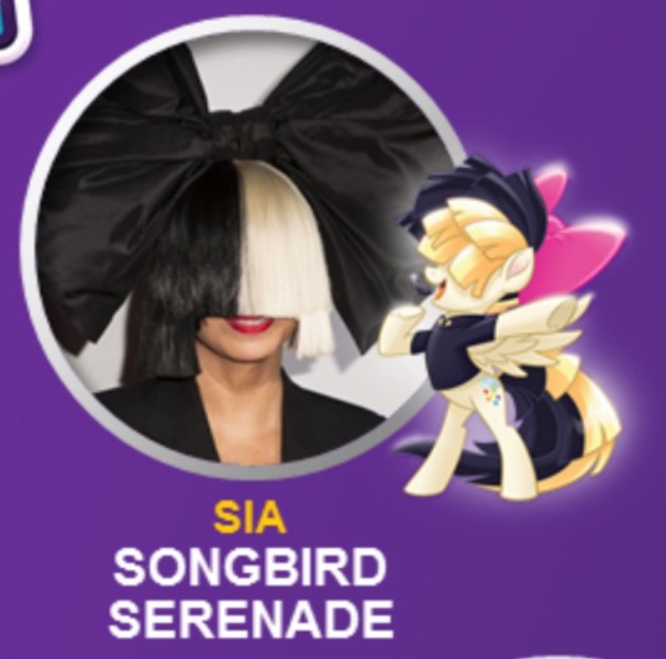 Safe Songbird Serenade Human Pony My Little Pony The Movie Bipedal Irl Irl Human Photo Sia Singer Derpibooru