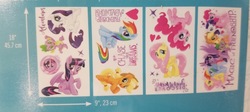 Size: 1402x627 | Tagged: safe, applejack, fluttershy, pinkie pie, rainbow dash, rarity, spike, twilight sparkle, alicorn, dragon, earth pony, pegasus, pony, unicorn, g4, my little pony: the movie, chase your dreams, friendship adventure, irl, magic of friendship, mane six, merchandise, photo, twilight sparkle (alicorn), wall decal