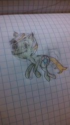 Size: 1836x3264 | Tagged: safe, artist:l.scratch, oc, oc only, earth pony, pony, graph paper, lined paper, solo, traditional art