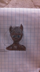 Size: 1836x3264 | Tagged: safe, artist:l.scratch, oc, oc only, pony, graph paper, lined paper, solo, traditional art