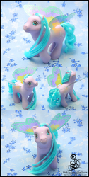 Size: 610x1209 | Tagged: safe, artist:sd-dreamcrystal, high flyer, pony, g1, customized toy, irl, photo, solo, summer wing ponies, toy