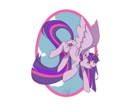 Size: 1024x910 | Tagged: safe, artist:cckittycreative, twilight sparkle, alicorn, pony, g4, female, flying, solo, twilight sparkle (alicorn)