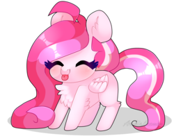 Size: 1024x802 | Tagged: safe, artist:lnspira, oc, oc only, pony, chest fluff, eyes closed, female, mare, simple background, solo, tongue out, transparent background