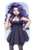 Size: 1075x1600 | Tagged: safe, artist:king-kakapo, rarity, human, g4, beautiful, breasts, busty rarity, cleavage, clothes, dress, eyeshadow, female, hand on hip, humanized, jewelry, makeup, nail polish, pendant, simple background, smiling, solo