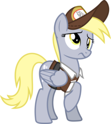 Size: 6400x7131 | Tagged: safe, artist:korsoo, derpy hooves, pegasus, pony, g4, to where and back again, .svg available, absurd resolution, female, mailmare, mare, simple background, solo, transparent background, vector, worried