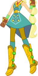 Size: 2178x4363 | Tagged: dead source, safe, artist:mixiepie, artist:teentitansfan201, edit, vector edit, applejack, equestria girls, g4, my little pony equestria girls: legend of everfree, boots, boots shot, clothes, cropped, crystal guardian, female, gloves, high heel boots, high res, leg focus, legs, pictures of legs, ponytail, simple background, solo, super ponied up, transparent background, vector
