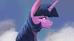 Size: 1920x1080 | Tagged: safe, artist:hierozaki, twilight sparkle, pony, g4, bust, female, portrait, solo