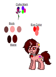 Size: 269x368 | Tagged: safe, artist:lavenderheart, oc, oc only, oc:lavenderheart, pony, pony town, ms paint, parents:black x yellow, parents:oc x oc, reference sheet, solo
