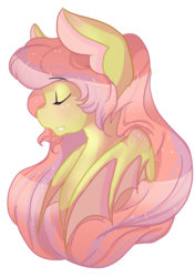 Size: 3300x4678 | Tagged: safe, artist:mscolorsplash, oc, oc only, bat pony, pony, bust, eyes closed, female, high res, mare, portrait, solo