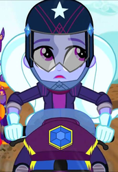 Size: 496x720 | Tagged: safe, screencap, sugarcoat, equestria girls, g4, my little pony equestria girls: friendship games, cropped, female, motocross outfit, motorcross, motorcycle, solo