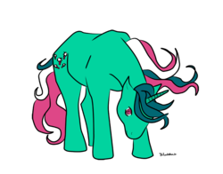 Size: 1000x785 | Tagged: safe, artist:lelunae, fizzy, pony, g1, adobe illustrator, female, photoshop, simple background, solo, transparent background