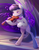 Size: 1700x2200 | Tagged: safe, artist:viwrastupr, octavia melody, earth pony, pony, g4, backwards cutie mark, bipedal, bow (instrument), close-up, female, music, music notes, musical instrument, solo, stage, violin, violin bow